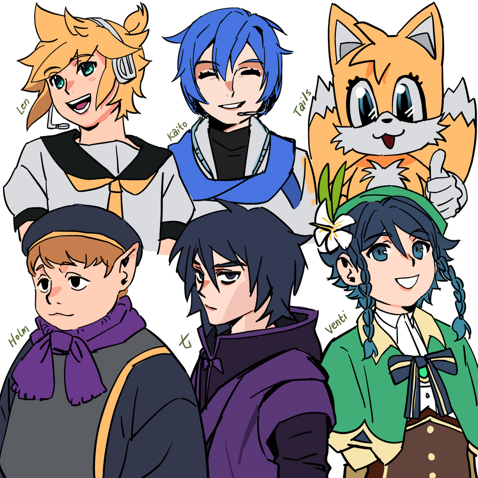 vocaloid || sonic || dunmeshi || scissors seven || genshin impact